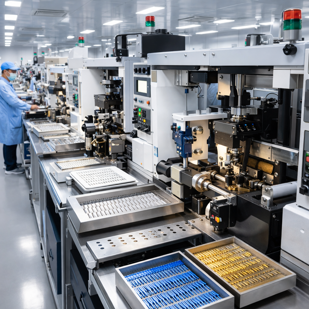 Watch hands production line